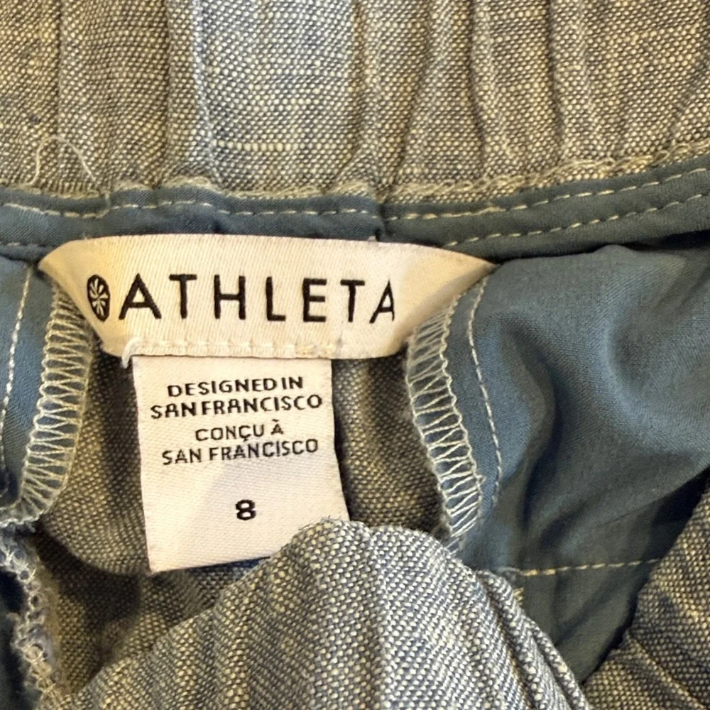 Blue!!!  Vibrant Wide Linen Pants - Picture 3 of 5